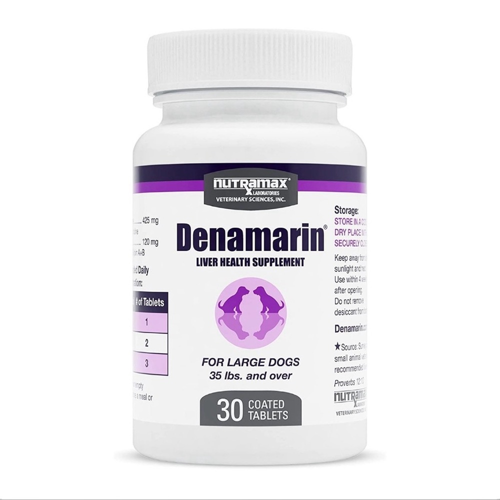 Nutramax Denamarin Liver Health Supplement for Large Dogs W/SAMe & Silybin: 30ct